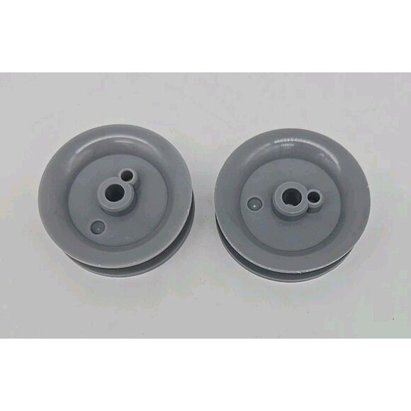 2  K'nex 2" Gray/Silver Hubs Wheels Pulleys Knex Replacement Parts 2 Pieces Lot - Picture 2 of 6